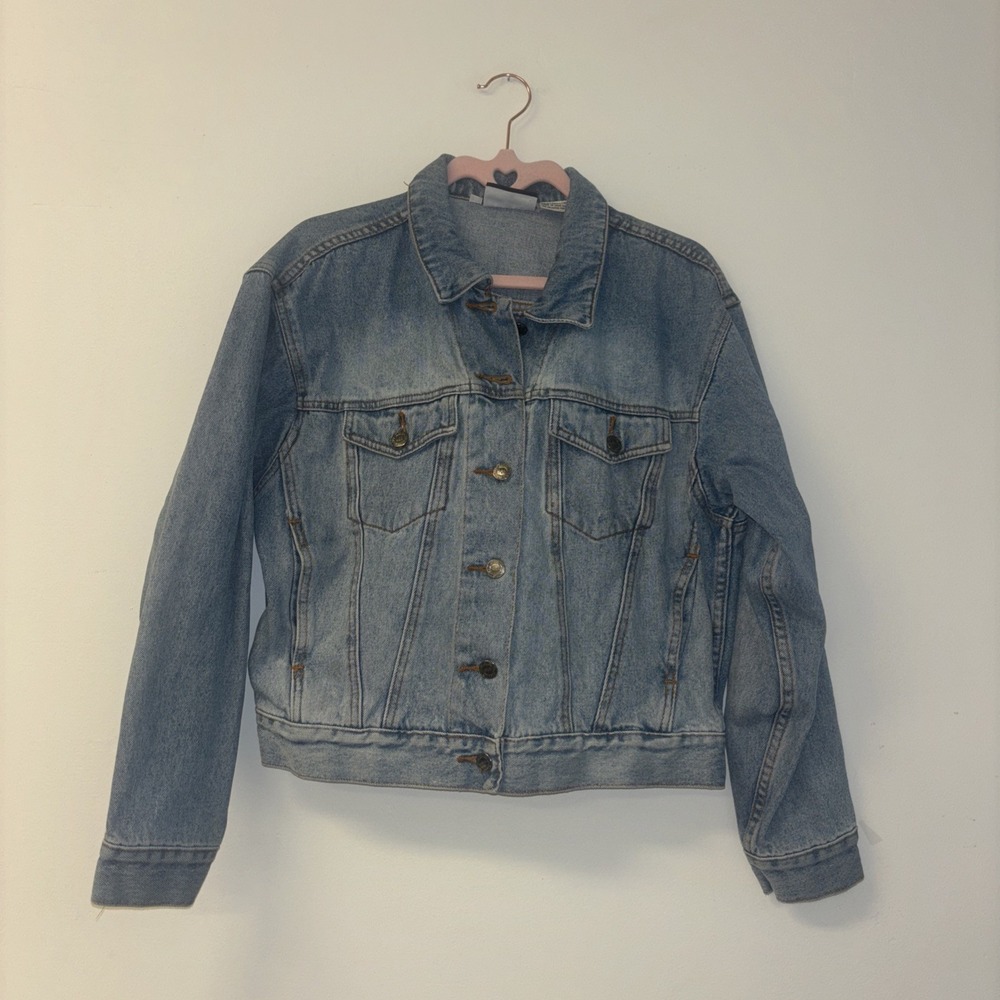 955 Originals Medium Wash Denim Trucker Jacket‎ Size M Vintage Style 100% Cotton